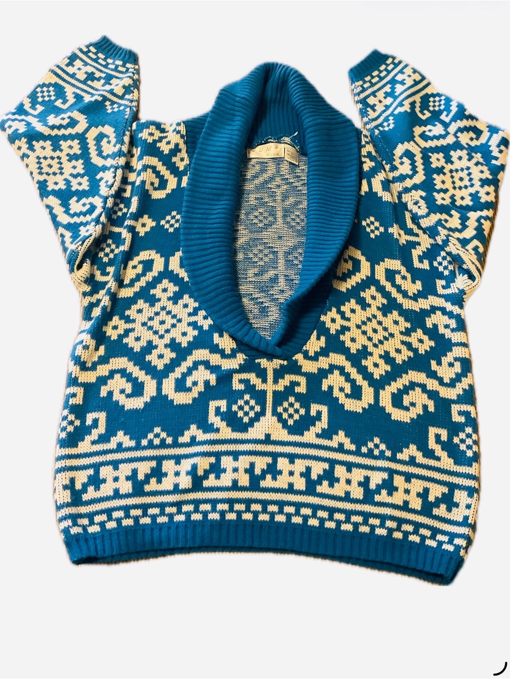 **Jump by  Eva Roth **Vintage Oversized Shawl collar knit cardigan.